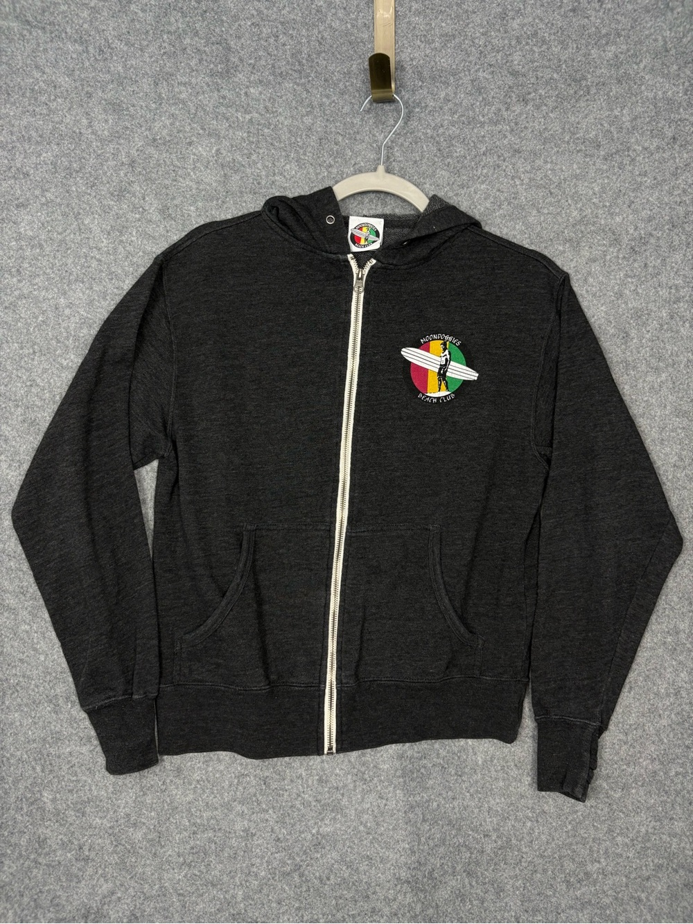 Moondoggies Beach Club Surf Full Zip Hoodie Small